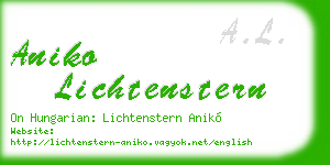 aniko lichtenstern business card