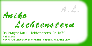 aniko lichtenstern business card